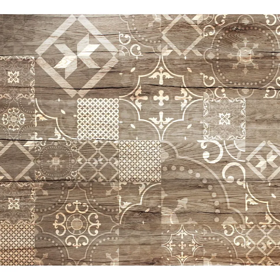 Crédence adhésive en aluminium imitation Bois