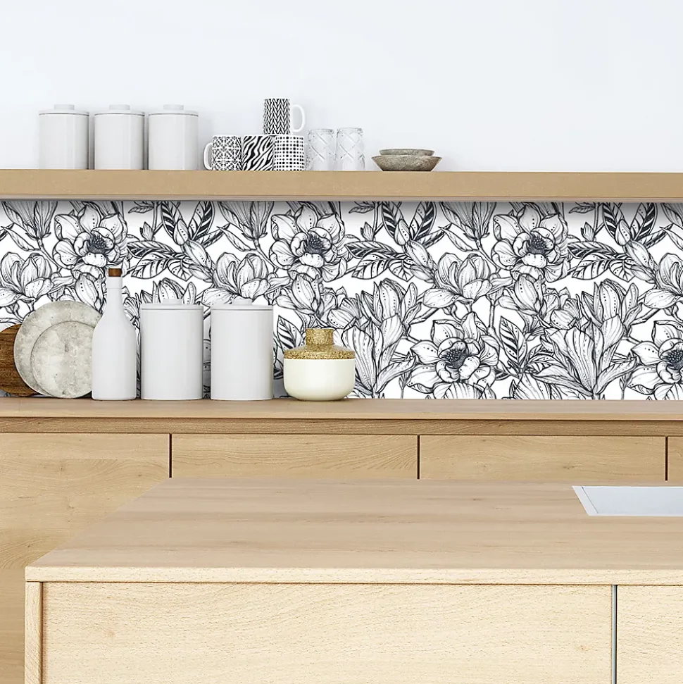 Crédence adhésive feuillage 40x100 cm