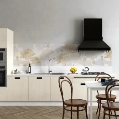 Crédence Adhésive Fleurs Dorées 300 x 60 cm