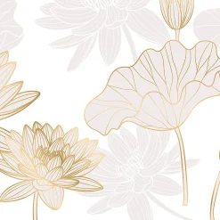 Crédence Adhésive Fleurs Dorées 300 x 60 cm