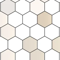 Crédence adhésive losange blanc beige 40x300 cm