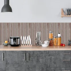 Crédence adhésive mur tasseau bois 60x200 cm