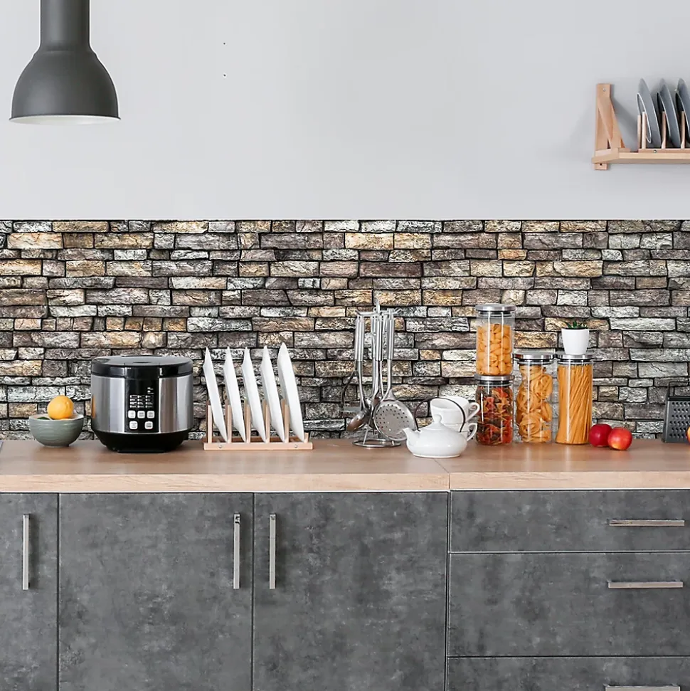 Crédence adhésive pierre de parement 40x100 cm