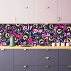 Crédence Adhésive Wax Rose 400 x 60 cm