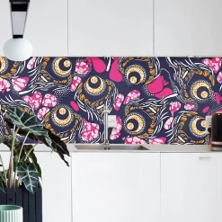 Crédence Adhésive Wax Rose 400 x 60 cm