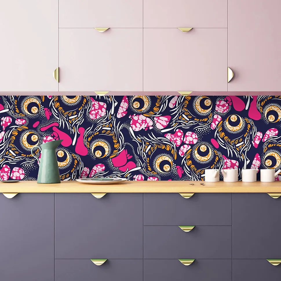 Crédence Adhésive Wax Rose 100 x 40 cm