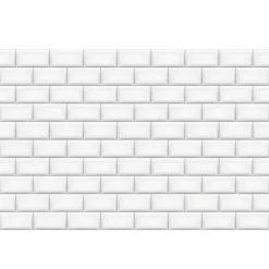 Crédence aluminium effet metro blanc 120 x 80 cm