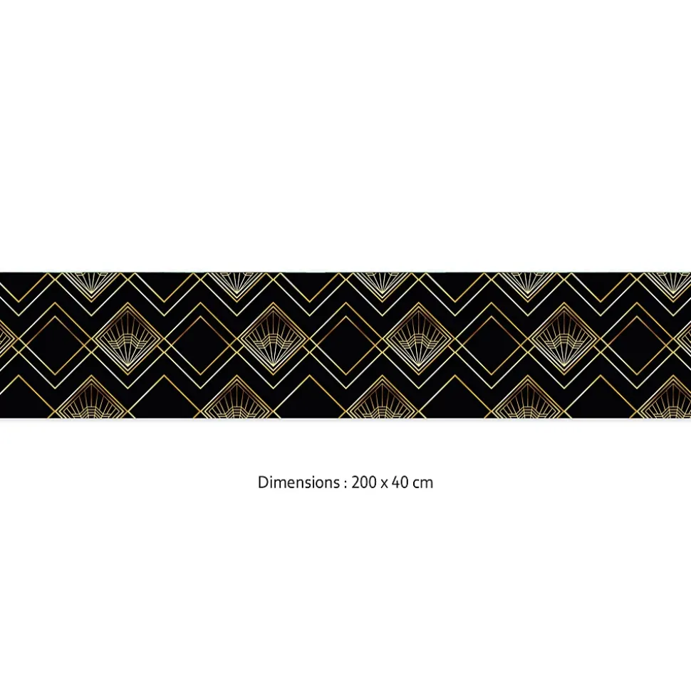 Crédence cuisine adhésive en vinyle modèle art déco 1925, 200 x 40 cm, design raccordable