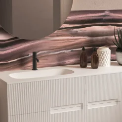 Crédence cuisine adhésive en vinyle effet cuivre rose, 200 x 40 cm, design raccordable