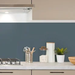 Crédence cuisine en aluminium - essentiel bleu paon - 360x50 cm (en 3 bandeaux)