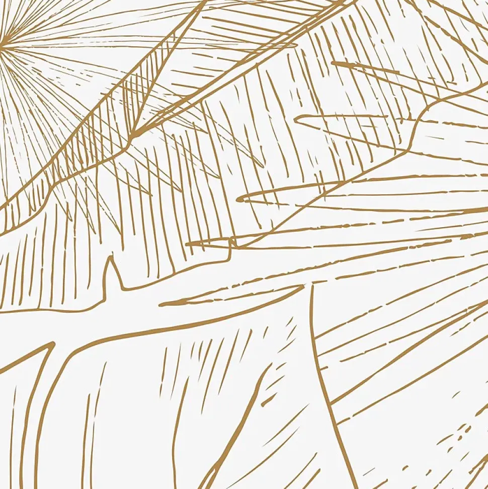 Crédence cuisine en aluminium - floral caramel - 300x20 cm (en 3 bandeaux)