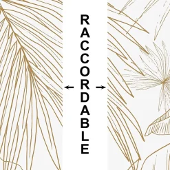 Crédence cuisine en aluminium - floral caramel - 300x20 cm (en 3 bandeaux)