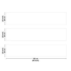 Crédence cuisine en aluminium - essentiel blanc - 300x20 cm (en 3 bandeaux)