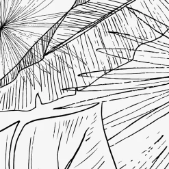 Crédence cuisine en aluminium - floral noir - 240x50 cm (en 2 bandeaux)