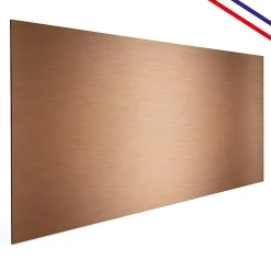 Crédence cuisine en aluminium - effet industriel cuivre - 240x50 cm (en 2 bandeaux)