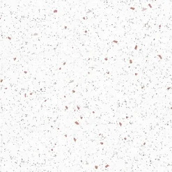 Crédence cuisine en aluminium - motif terrazzo blanc et terracotta - 240x50 cm (en 2 bandeaux)