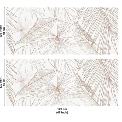 Crédence cuisine en aluminium - floral terracotta - 240x50 cm (en 2 bandeaux)