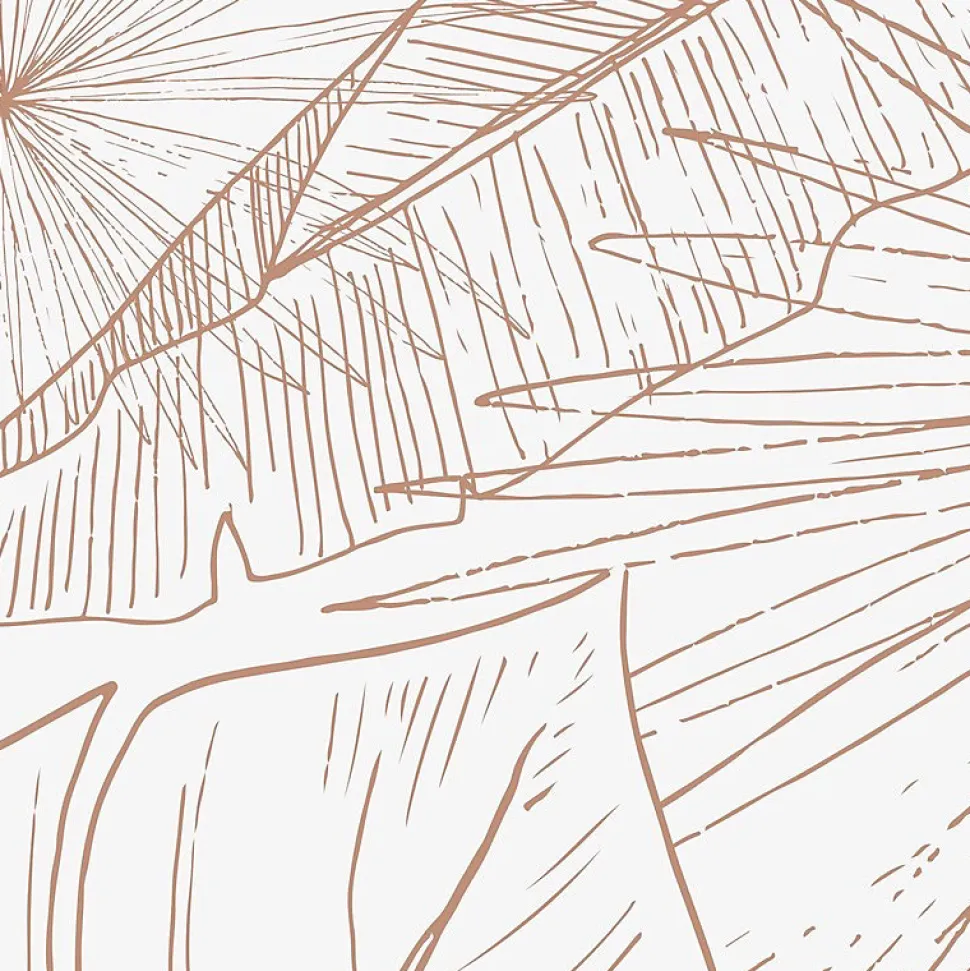 Crédence cuisine en aluminium - floral terracotta - 240x50 cm (en 2 bandeaux)