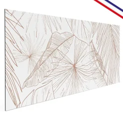 Crédence cuisine en aluminium - floral terracotta - 240x50 cm (en 2 bandeaux)