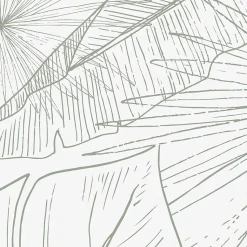 Crédence cuisine en aluminium - floral vert - 300x20 cm (en 3 bandeaux)