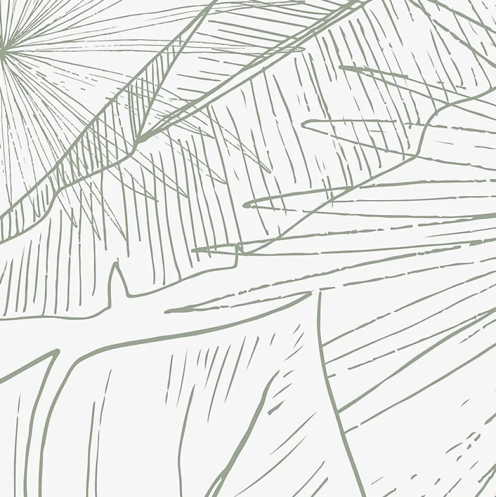 Crédence cuisine en aluminium - floral vert - 300x20 cm (en 3 bandeaux)