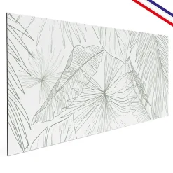 Crédence cuisine en aluminium - floral vert - 300x20 cm (en 3 bandeaux)