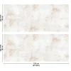 Crédence cuisine en aluminium - effet marbre beige - 240x50 cm (en 2 bandeaux)