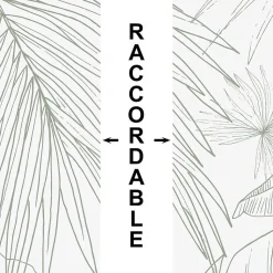 Crédence cuisine en aluminium - floral vert - 200x20 cm (en 2 bandeaux)