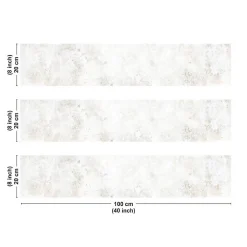 Crédence cuisine en aluminium - effet béton vieilli beige - 300x20 cm (en 3 bandeaux)