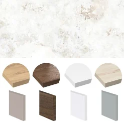 Crédence cuisine en aluminium - effet béton vieilli beige - 300x20 cm (en 3 bandeaux)