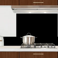 Crédence cuisine en aluminium - essentiel noir - 200x20 cm (en 2 bandeaux)