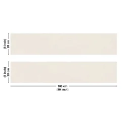 Crédence cuisine en aluminium - motif sable beige - 200x20 cm (en 2 bandeaux)