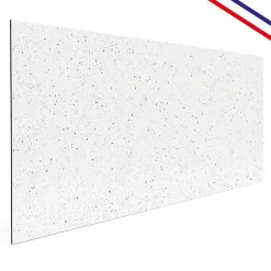 Crédence cuisine en aluminium - motif terrazzo blanc et terracotta - 200x20 cm (en 2 bandeaux)