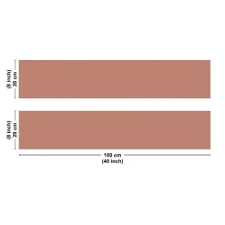 Crédence cuisine en aluminium - essentiel terracotta - 200x20 cm (en 2 bandeaux)