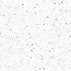 Crédence cuisine en aluminium - motif terrazzo blanc et vert - 200x20 cm (en 2 bandeaux)