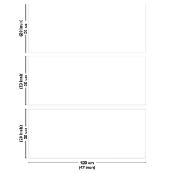 Crédence cuisine en aluminium - essentiel blanc - 360x50 cm (en 3 bandeaux)