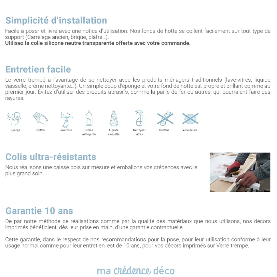 Crédence cuisine fond de hotte cygnes et coeur - Verre trempé - L 60 cm x H 45 cm - MaCrédenceDéco