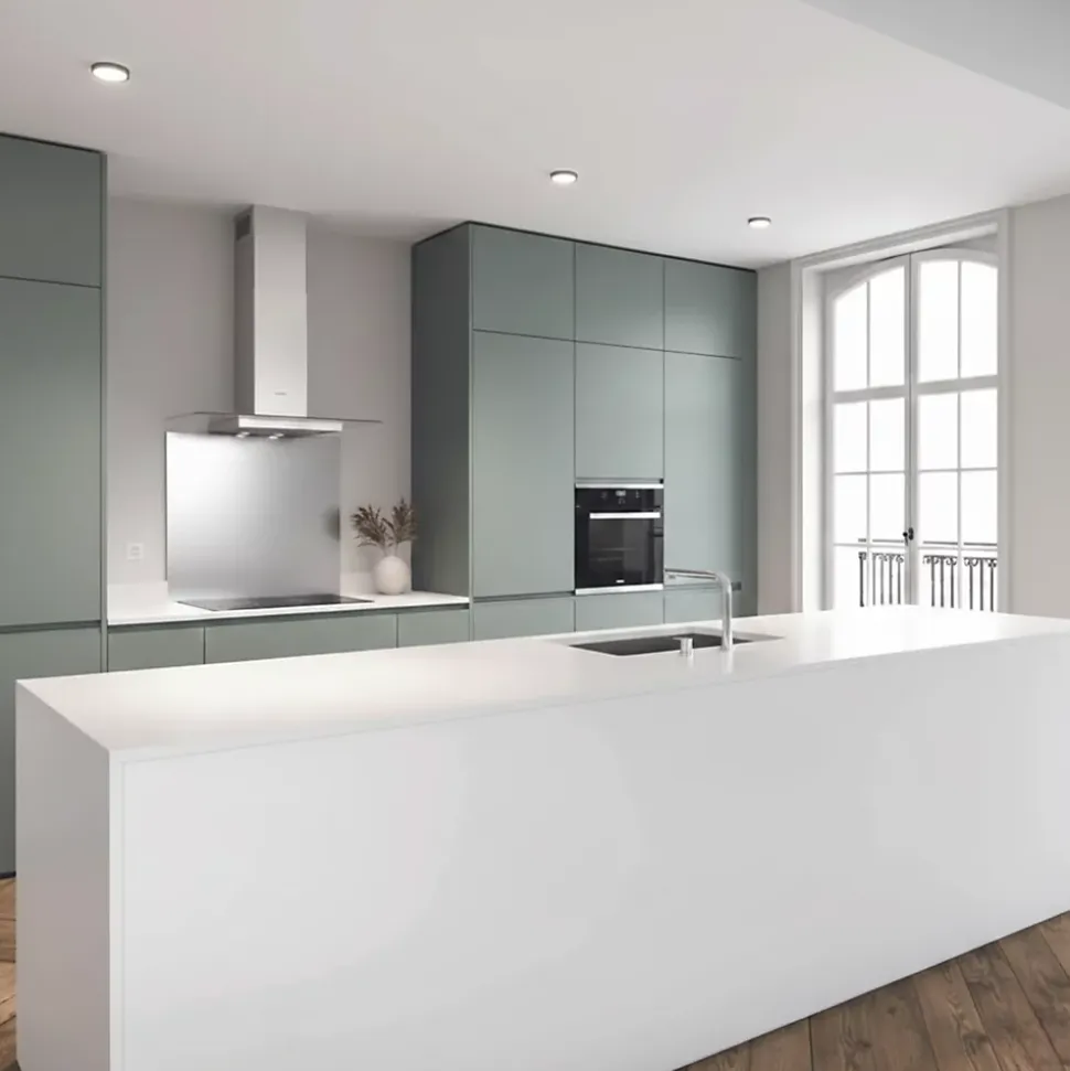 Crédence cuisine fond de hotte Inox - l 60 x H 70 cm