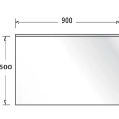 Crédence cuisine fond de hotte verre brillant GLASSY - Blanc l 90 x H 50 cm
