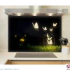 Crédence cuisine fond de hotte Papillons et lumière - Verre trempé - L 60 cm x H 45 cm - MaCrédenceDéco