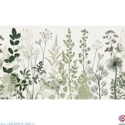 Crédence cuisine fond de hotte Herbe sauvage - Alu composite - L 60 cm x H 45 cm - MaCrédenceDéco