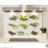 Crédence cuisine fond de hotte Herbier 5 - Alu composite - L 90 cm x H 50 cm - MaCrédenceDéco