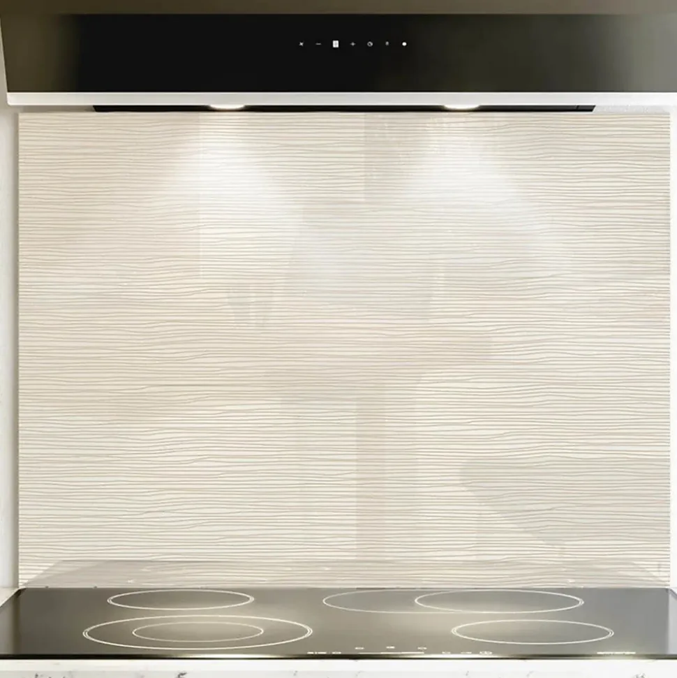 Crédence cuisine fond de hotte verre Premium - Doré l 90 x H 70 cm