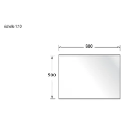 Crédence cuisine fond de hotte Inox - l 80 x H 50 cm