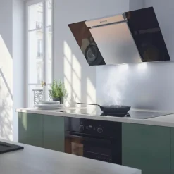 Crédence cuisine fond de hotte Inox - l 80 x H 50 cm