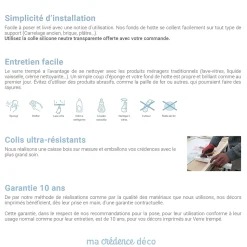 Crédence cuisine fond de hotte Texte La cuisine est un art 1 - Verre trempé - L 60 cm x H 45 cm - MaCrédenceDéco