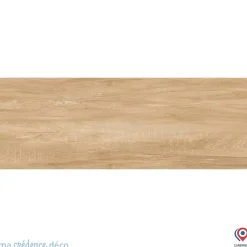 Crédence cuisine fond de hotte Bois brut - Alu composite - L 60 cm x H 45 cm - MaCrédenceDéco