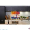 Crédence cuisine fond de hotte Arbre coloré - Alu composite - L 90 cm x H 60 cm - MaCrédenceDéco