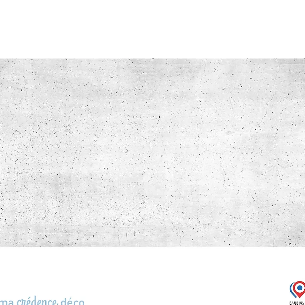 Crédence cuisine fond de hotte Béton brut - Alu composite - L 60 cm x H 45 cm - MaCrédenceDéco