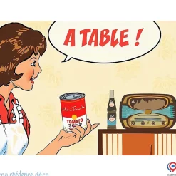 Crédence cuisine fond de hotte A table - Alu composite - L 60 cm x H 45 cm - MaCrédenceDéco